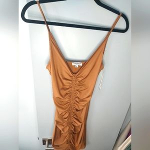 Brown bodycon dress